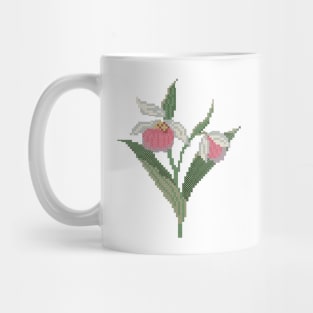 Minnesota State Flower Pink And White Lady's Slipper Mug